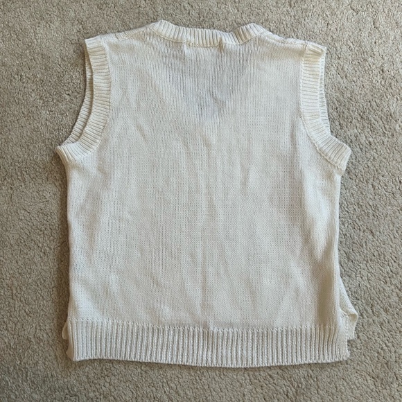 Cream Cable Knit Sweater Vest - Picture 3 of 3